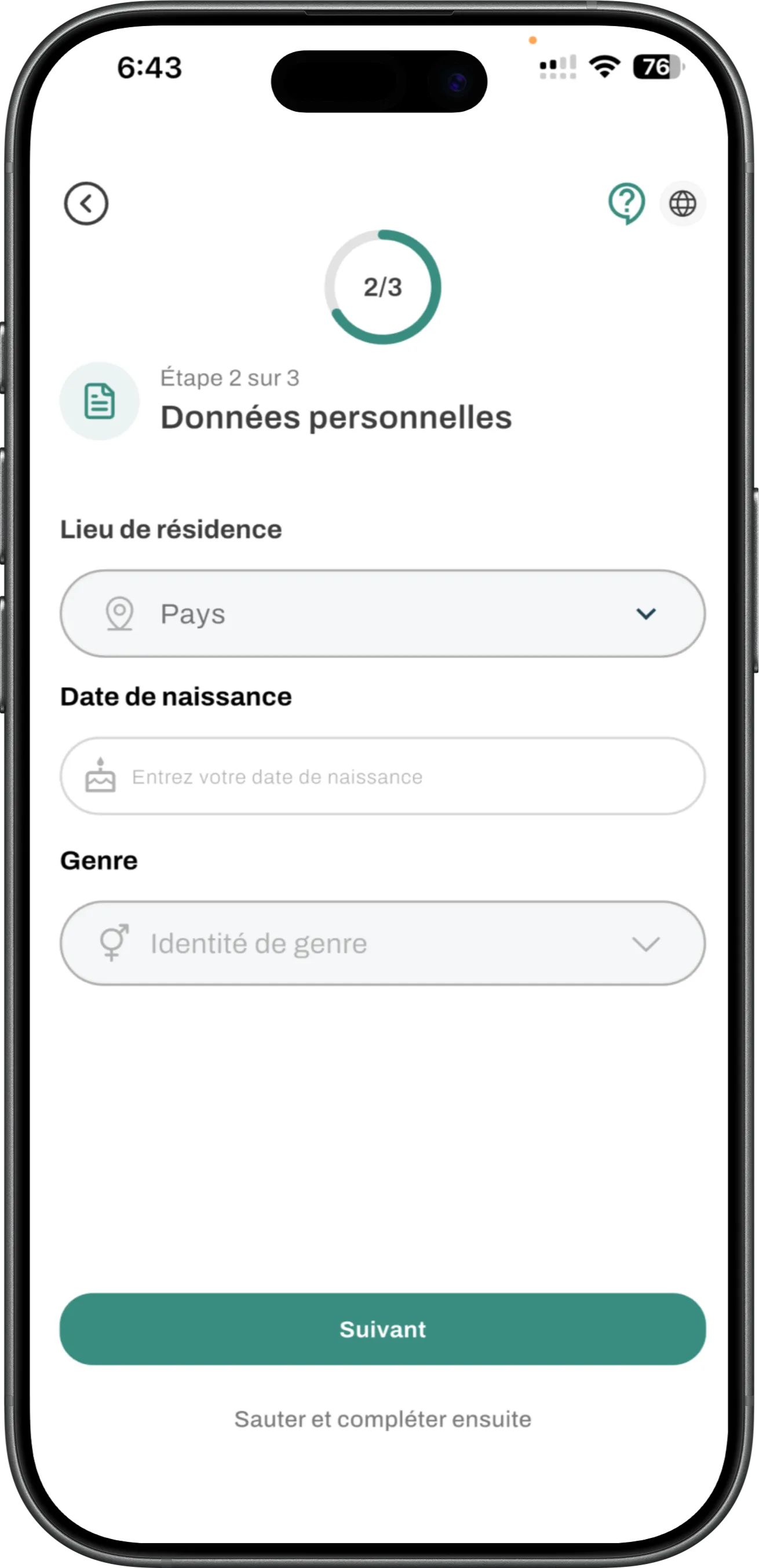 Application Orbichain sur un téléphone