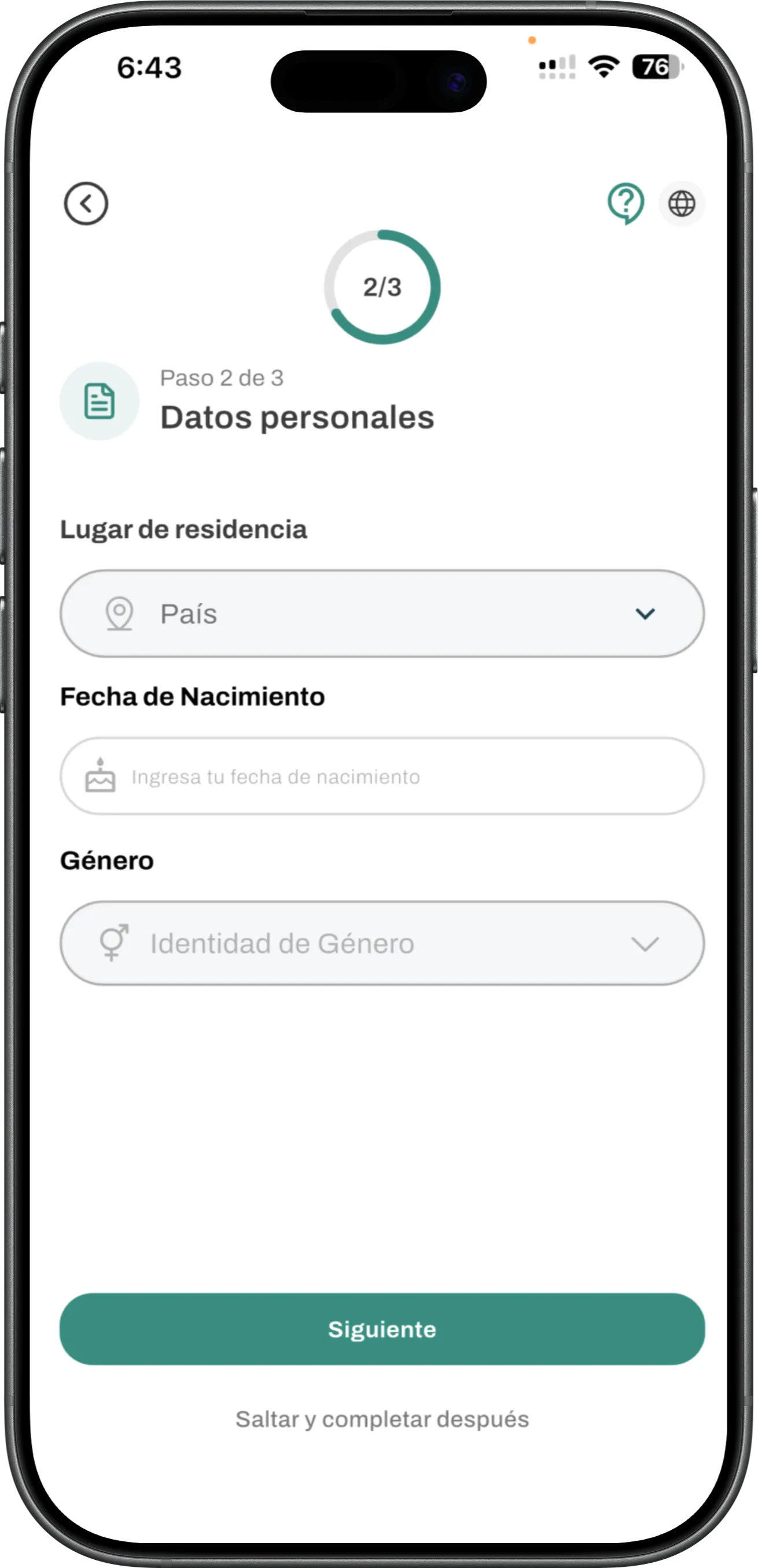 Aplicación Orbichain en el teléfono